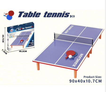 Masa ping pong mobila din lemn pentru copii – set cu palete si bile [5]