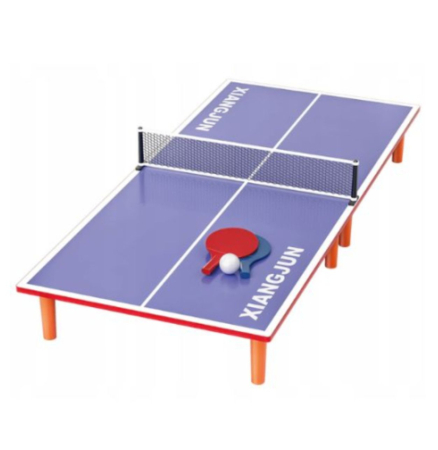 Jucarii cu apa si articole sportive pentru copii - Masa ping pong mobila din lemn pentru copii – set cu palete si bile