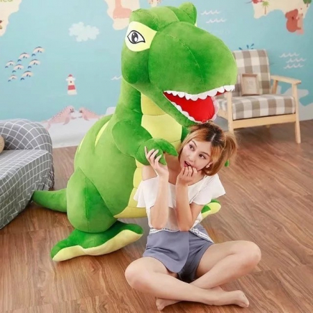 Mascota din plus Dinozaur 60 cm, Verde [7]