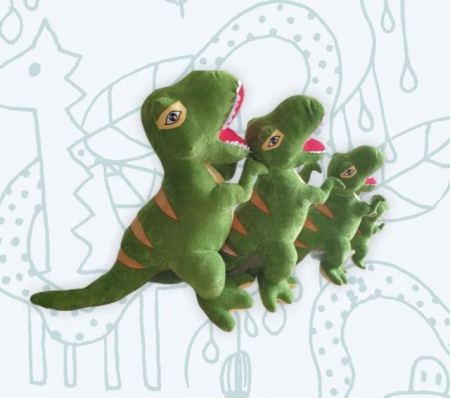 Ursi si plusuri mari - Mascota din plus Dinozaur 60 cm, Verde