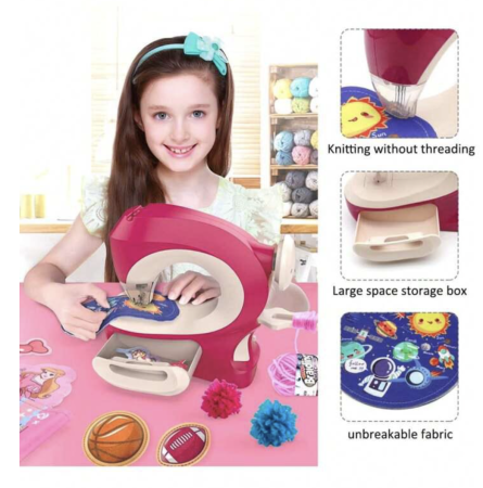 Masina de Cusut pentru Copii cu Accesorii si Sertar de Depozitare [5]