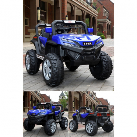 Masina electrica 119A, 4x4, 12V-7Ah, 4x35W, telecomanda, albastru [4]