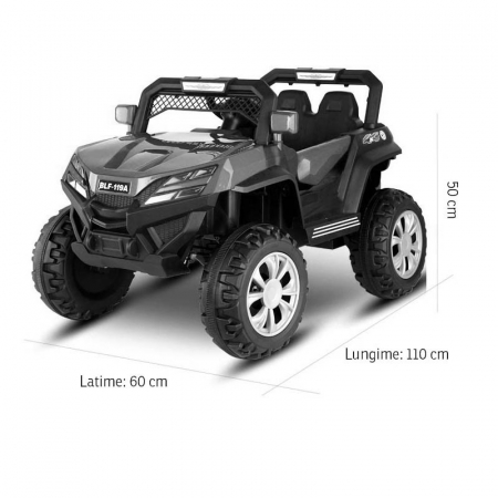 Masina electrica 119A, 4x4, 12V-7Ah, 4x35W, telecomanda, albastru [5]
