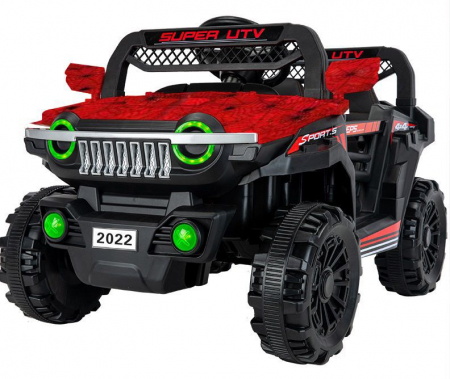 Masinute electrice - Masina de teren electrica, 12V cu 2 motoare, cu telecomanda, 5022 Rosu