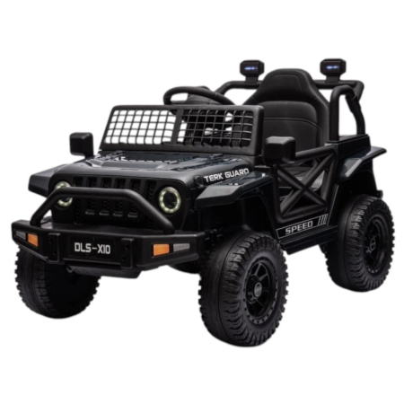 La plimbare - Masina electrica OFFROAD 12V, 2x45W, telecomanda 2.4G, roti mari, 30 kg, negru