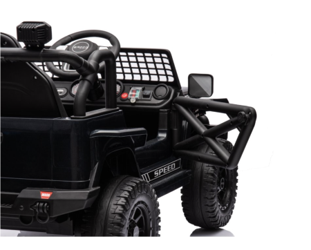 Masina electrica OFFROAD 12V, 2x45W, telecomanda 2.4G, roti mari, 30 kg, negru [8]