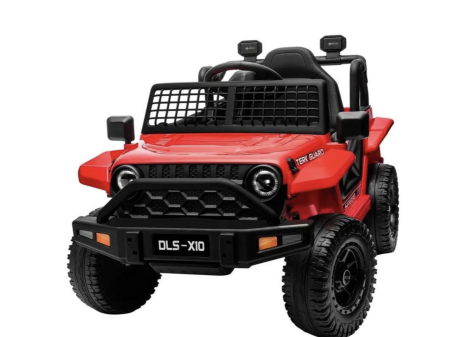 Masina electrica OFFROAD 12V, 2x45W, telecomanda 2.4G, roti mari, 30 kg, rosu [3]