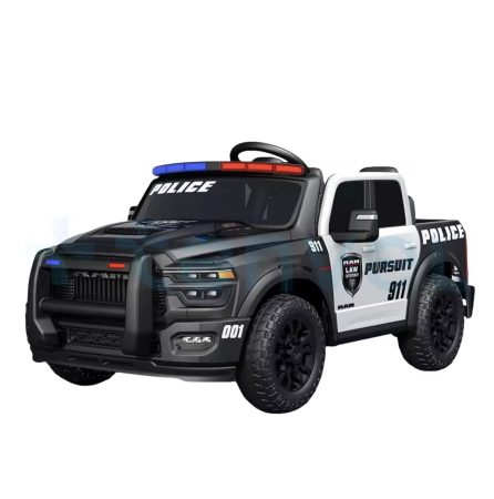 Jocuri si Jucarii - Masina Electrica Copii Police Truck 12V 7Ah 2 Motoare 550 Suspensii Telecomanda 3-8 Ani