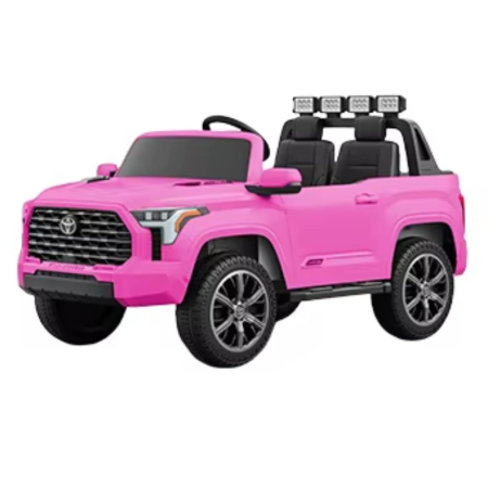 Vehicule electrice - Masina electrica copii Toyota pickup, licentiata, 12V 7Ah, 2 motoare 550, telecomanda 2.4G, 3-8 ani, Roz