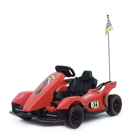 Vehicule electrice - Masina electrica Kart DLS-X2, cu drift, telecomanda si lumini LED, rosu