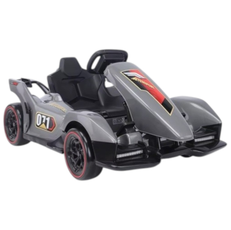 Vehicule electrice - Masina electrica Kart DLS-X2, cu drift, telecomanda si lumini LED, gri