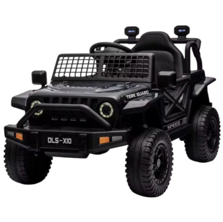 Jocuri si Jucarii - Masina electrica pentru copii DLS-X10A cu telecomanda, 12V, lumini si muzica, negru