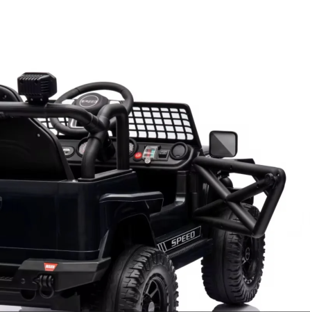 Jocuri si Jucarii - Masina electrica pentru copii DLS-X10A cu telecomanda, 12V, lumini si muzica, negru