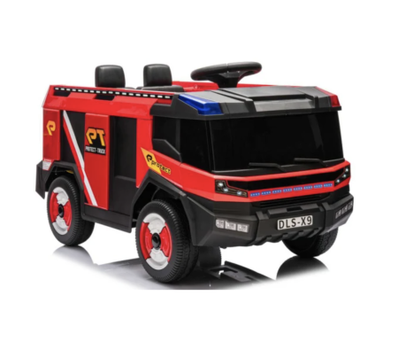 Masina electrica Pompieri copii 12V, 2 motoare, telecomanda, 30 kg, 3–8 ani [9]