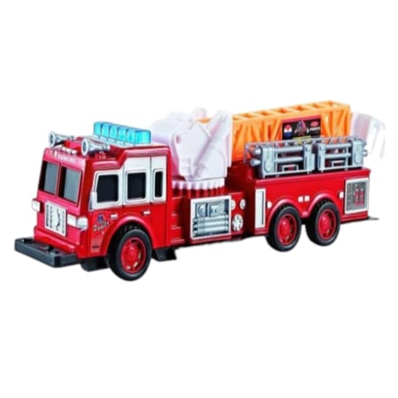 Jocuri si Jucarii - Masina Pompieri De Jucarie Fire Rescue Cu Scara Telescopica Rotativa Si Nacela 3 Ani