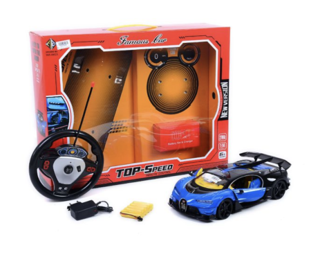 Jocuri si Jucarii - Masina sport cu telecomanda RC Top-Speed, volan interactiv si acumulator, scara 1:14, +6 ani