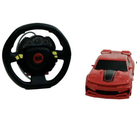 Jocuri si Jucarii - Masina Sport Cu Telecomanda Tip Volan Supercar Scara 1:18 Rosu 22x9.5 cm 3 Ani