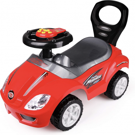 Masinuta 3 in 1 cu maner de impins, Deluxe Mega Car, albastru [19]
