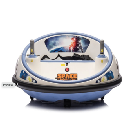 Masinuta Electrica Bumper Car DLS-K1 Nava Spatiala Alb, Rotire 360, Bluetooth, 1-6 ani [6]