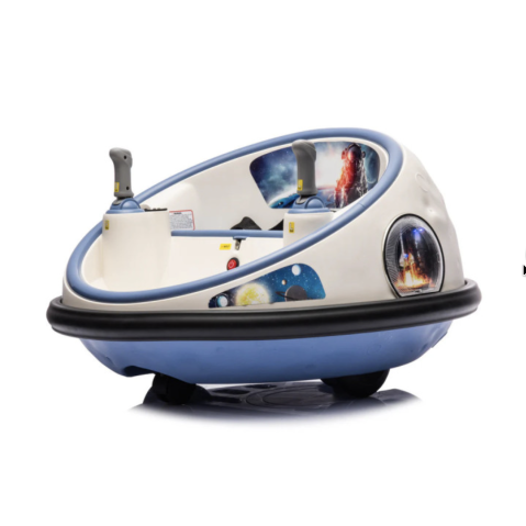Masinuta Electrica Bumper Car DLS-K1 Nava Spatiala Alb, Rotire 360, Bluetooth, 1-6 ani [5]
