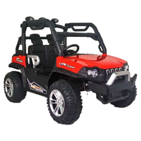 Vehicule electrice - Masinuta Electrica Copii Tip UTV 2 Locuri 4x4 DLS02 Roti EVA Baterie 12V 7Ah Rosu 2-9 Ani