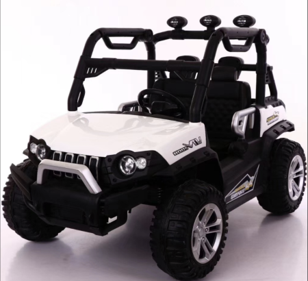 Masinuta Electrica Copii Tip UTV 2 Locuri 4x4 DLS02 Roti EVA Baterie 12V 7Ah Alb 2-9 Ani [2]