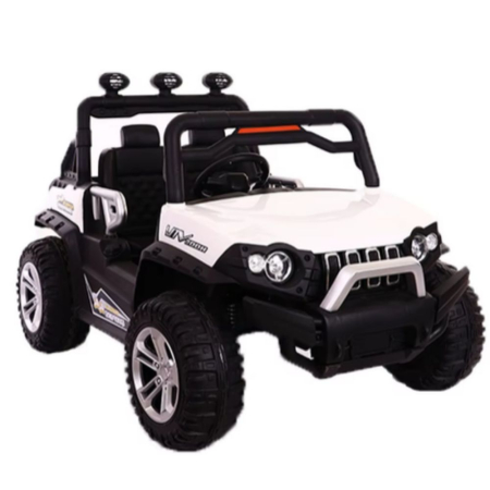Vehicule electrice - Masinuta Electrica Copii Tip UTV 2 Locuri 4x4 DLS02 Roti EVA Baterie 12V 7Ah Alb 2-9 Ani
