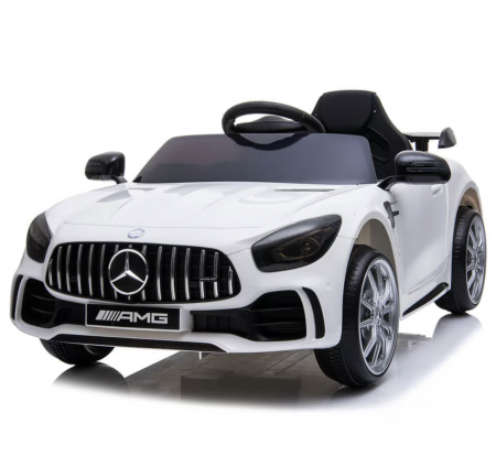 Vehicule electrice - Masinuta electrica Mercedes GTR AMG, cu telecomanda, 12V, 2 motoare, alb