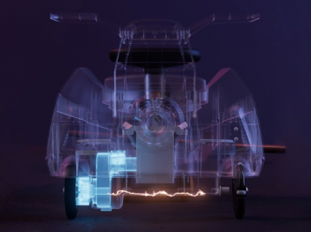 Masinuta electrica Twister Naveta spatiala 606, cu aburi si acumulator, roz [2]