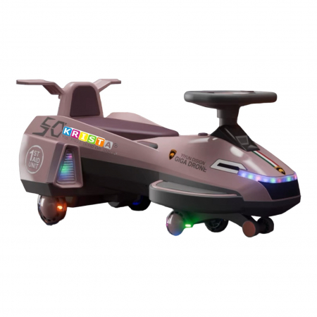 Masinuta electrica Twister Naveta spatiala 606, cu aburi si acumulator, roz [0]