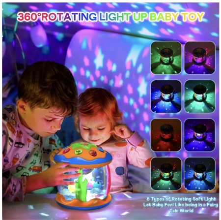 Toba interactiva pentru bebelusi cu carusel si proiectii [4]