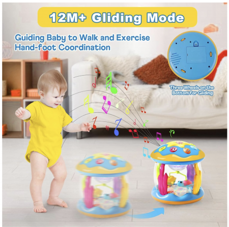 Toba interactiva pentru bebelusi cu carusel si proiectii [3]