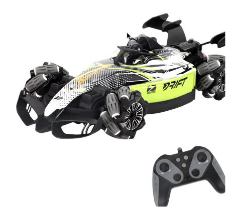 Jocuri si Jucarii - Masinuta RC Formula Drift 360 cu roti omni-directionale, efect jet luminos si sunete, 35 cm, +6 ani