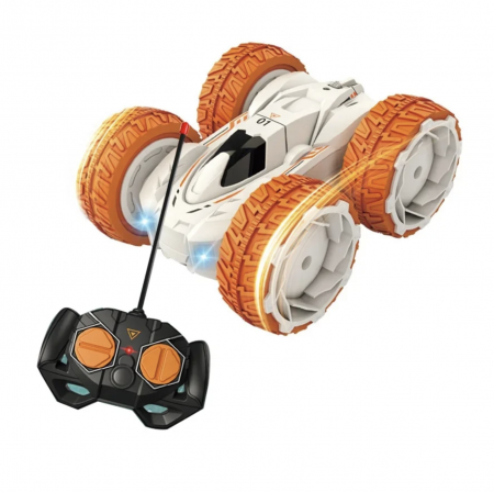 Masinute electrice - Masinuta acrobatica Flat cu telecomanda si lumini – rotire 360°