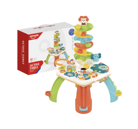 Masuta de activitati Active Table – pian, lumini, tobogan cu bile si accesorii interactive [2]