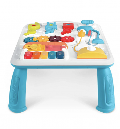 Masuta interactiva bebelusi 10 in 1, Busy Board cu lumini si sunete si panou detasabil [3]