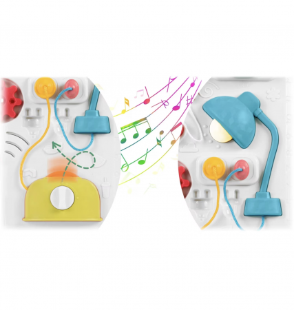 Masuta interactiva bebelusi 10 in 1, Busy Board cu lumini si sunete si panou detasabil [12]