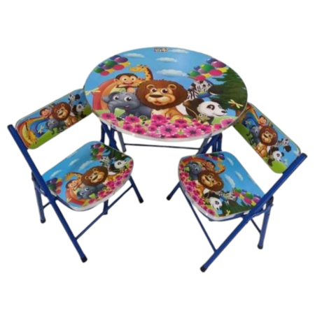 Masuta Pliabila pentru Copii cu 2 Scaune - 60x60 cm, Animale din Jungla E1 [2]