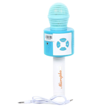 Jucarii de rol - Roleplay - Microfon karaoke cu melodii demo si incarcator cablu, verde