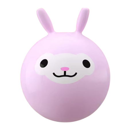 Jocuri si Jucarii - Minge de Sarit cu Manere pentru Copii, PVC, 45 cm, Roz
