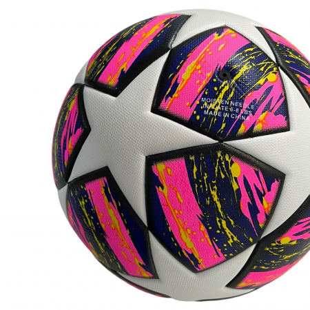 Minge fotbal Liga Campionilor, marimea 5, alb cu roz [2]