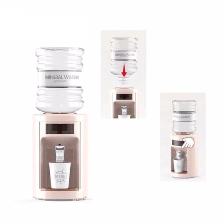 Jocuri si Jucarii - Mini Dozator de apa de jucarie Happy Gourmet, functional, bej, 30 cm, 3-6 ani