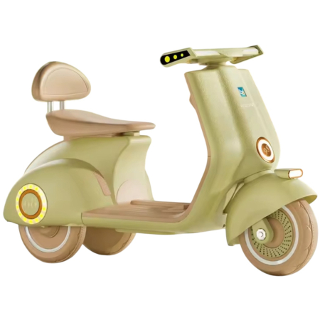 Vehicule electrice - Motocicleta electrica copii 3 roti 916A, 6V, Bluetooth, USB MP3, microfon, lumini, 2-6 ani, verde