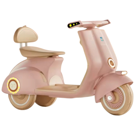 Vehicule electrice - Motocicleta electrica copii 3 roti 916A, 6V, Bluetooth, USB MP3, microfon, lumini, 2-6 ani, roz