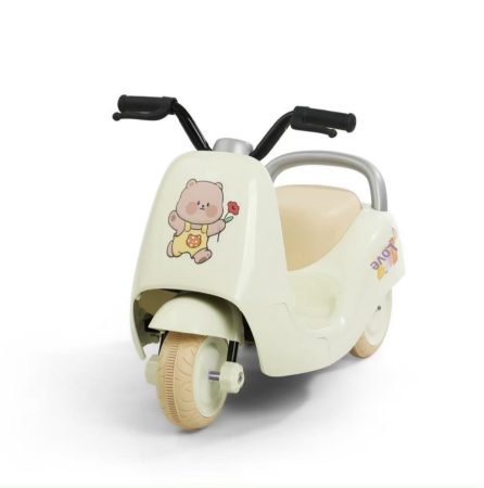 Jocuri si Jucarii - Motocicleta Electrica Copii 3 Roti Italian style DLS-K2 Baterie 6V 4Ah Muzica Vernil 2-5 Ani