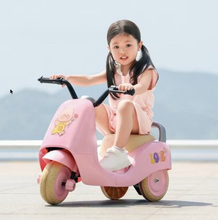 Motocicleta Electrica Copii 3 Roti Italian style DLS-K2 Baterie 6V 4Ah Muzica Roz 2-5 Ani - Copie [2]