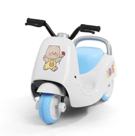 Jocuri si Jucarii - Motocicleta Electrica Copii 3 Roti Italian style DLS-K2 Baterie 6V 4Ah Muzica Bleu 2-5 Ani - Copie - Copie