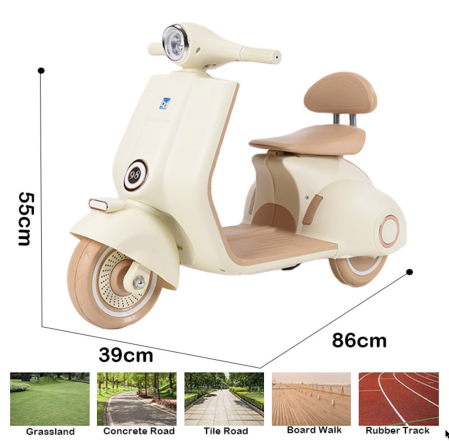 Motocicleta electrica copii 3 roti 916A, 6V, Bluetooth, USB MP3, microfon, lumini, 2-6 ani, roz [3]
