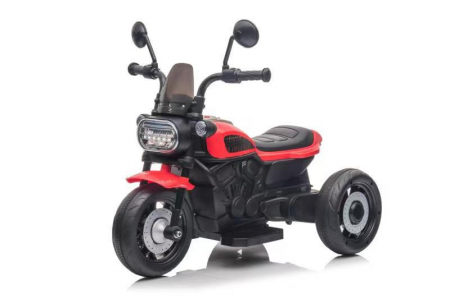 Vehicule electrice - Motocicleta electrica copii 618R, acumulator 6V, 1 motor, cu sunete si lumini, rosu