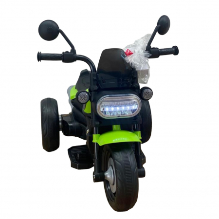 Vehicule electrice - Motocicleta electrica copii 618V, acumulator 6V, 1 motor, cu sunete si lumini, verde